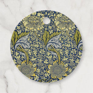 William Morris Kennet Blumentangete Tapete Blau Go Geschenkanhänger