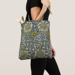 William Morris Kennet Blumentangete Tapete Blau Go Tasche