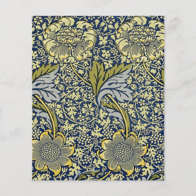 William Morris Kennet Floral Wallpaper Blue (Vorderseite)