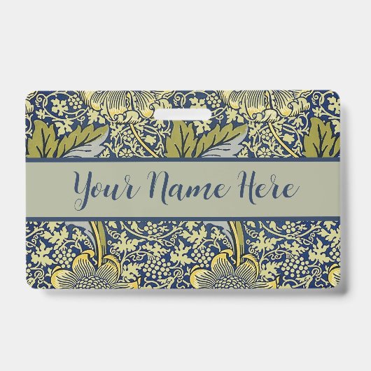 William Morris Kennet Floral Wallpaper Blue Ausweis (Front)