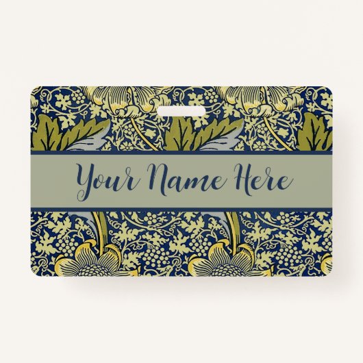 William Morris Kennet Floral Wallpaper Blue Ausweis (Vorderseite)