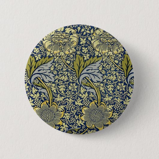William Morris Kennet Floral Wallpaper Blue Button (Vorderseite)