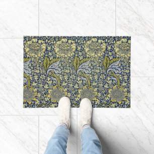 William Morris Kennet Floral Wallpaper Blue Fußmatte