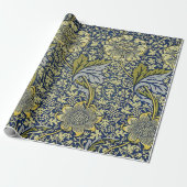 William Morris Kennet Floral Wallpaper Blue Geschenkpapier (Ungerollt)