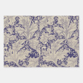 William Morris Kennet Floral Wallpaper Blue Geschenkpapier Set (Vorderseite 2)