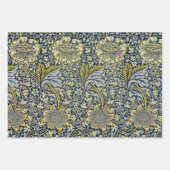 William Morris Kennet Floral Wallpaper Blue Geschenkpapier Set (Vorderseite)