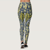 William Morris Kennet Floral Wallpaper Blue Leggings (Rückseite)