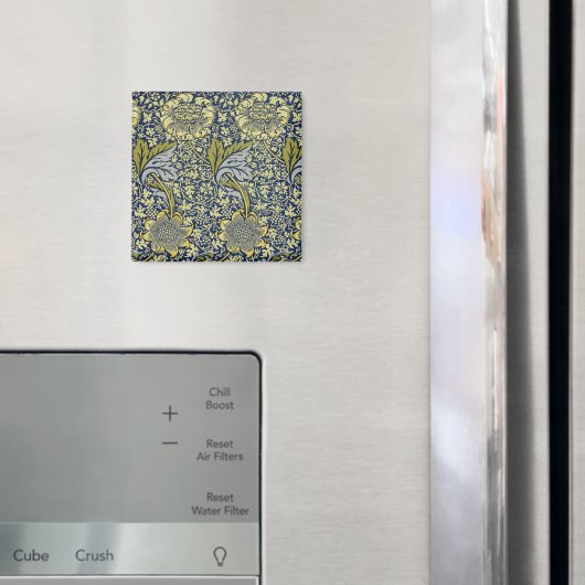 William Morris Kennet Floral Wallpaper Blue Magnet (In Situ (Kühlschrank))