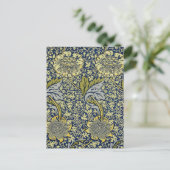 William Morris Kennet Floral Wallpaper Blue Postkarte (Stehend Vorderseite)