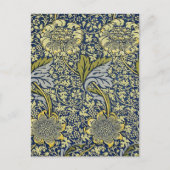 William Morris Kennet Floral Wallpaper Blue Postkarte (Vorderseite)