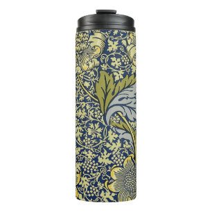 William Morris Kennet Floral Wallpaper Blue Thermosbecher