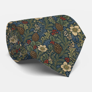 William Morris Kiefernzapfen Stechpalmen Beeren Krawatte