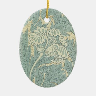 William Morris Klassische Tulpe Blaue Blumen Keramik Ornament