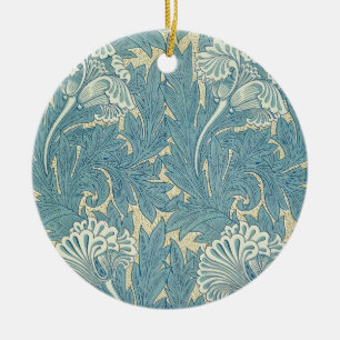 William Morris Klassische Tulpe Blaue Blumen Keramik Ornament