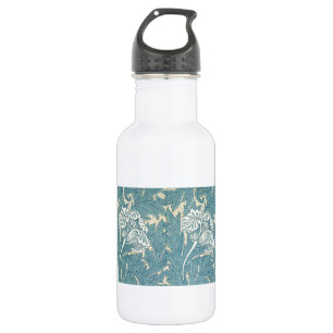 William Morris Klassische Tulpe Blaue Blumen Trinkflasche
