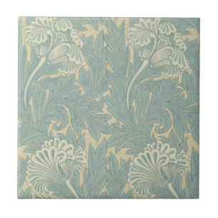 William Morris Klassische Tulpe Blaue Blüten Fliese