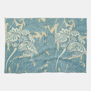 William Morris Klassische Tulpe Blaue Blüten Küchentuch