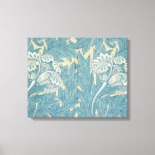 William Morris Klassische Tulpe Blaue Blüten Leinwanddruck