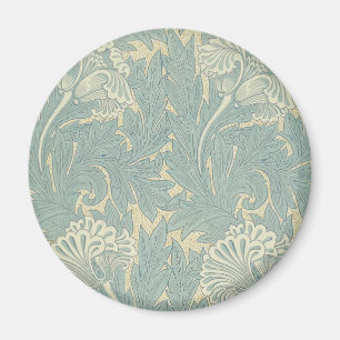 William Morris Klassische Tulpe Blaue Blüten Magnet