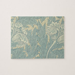 William Morris Klassische Tulpe Blaue Blüten Puzzle