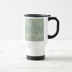 William Morris Klassische Tulpe Blaue Blüten Reisebecher