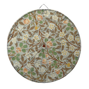 William Morris Kleeblatt Botanische Blume Dartscheibe
