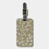 William Morris Kleeblatt Botanische Blume Gepäckanhänger (Vorderseite vertikal)