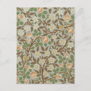 William Morris Kleeblatt Botanische Blume Postkarte