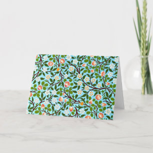 William Morris - Kleeblatt, vintage Blumenmuster Karte