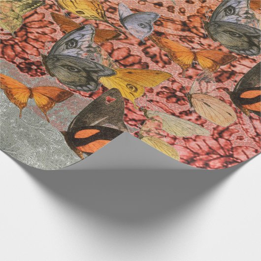 William Morris LACE and BUTTERFLIES Wrapping Paper Geschenkpapier (Ecke)