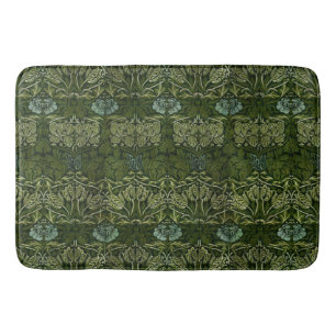 William Morris Large Green Blätter & Blue Blume Badematte