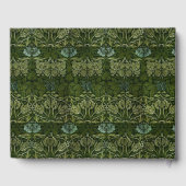 William Morris Large Green Blätter & Blue Blume Gästebuch (Rückseite)