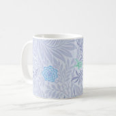 William Morris - Larkspur - Blaue Blumen und Blätt Kaffeetasse (Vorderseite Links)