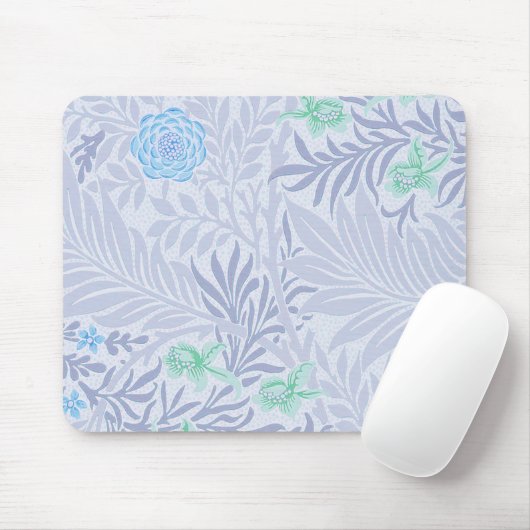 William Morris - Larkspur - Blaue Blumen und Blätt Mousepad (Mit Mouse)