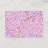 William Morris - Larkspur - Elegante Lila Blumen Visitenkarte (Rückseite)