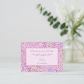 William Morris - Larkspur - Elegante Lila Blumen Visitenkarte (Stehend Vorderseite)