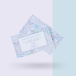 William Morris - Larkspur - Elegante Lila Blumen Visitenkarte