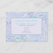 William Morris - Larkspur - Elegante Lila Blumen Visitenkarte (Vorderseite)