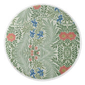 William Morris Larkspur Floral Green Pink Blue Keramikknauf (Vorderseite)