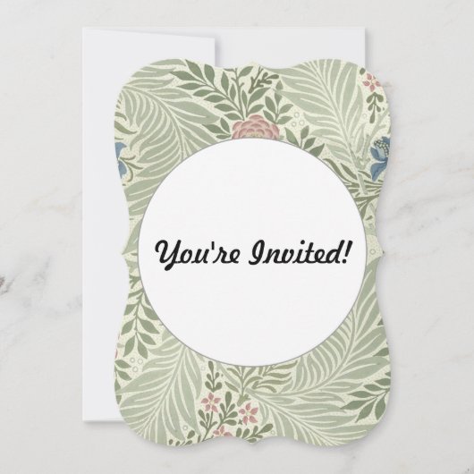 William Morris Larkspur Floral Wallpaper Einladung (Vorderseite)