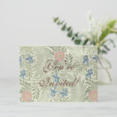 William Morris Larkspur Floral Wallpaper Einladung (Stehend Vorderseite)