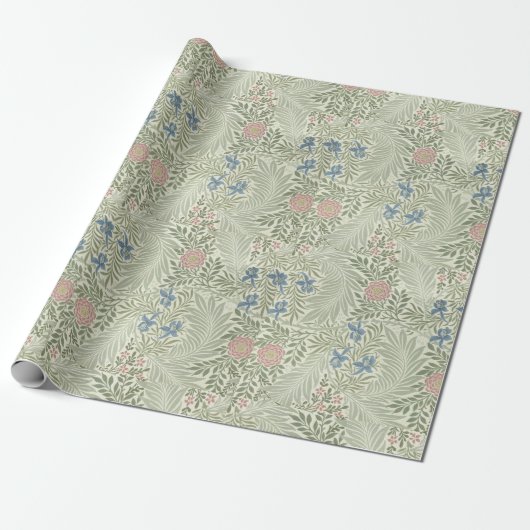 William Morris Larkspur Floral Wallpaper Geschenkpapier (Ungerollt)