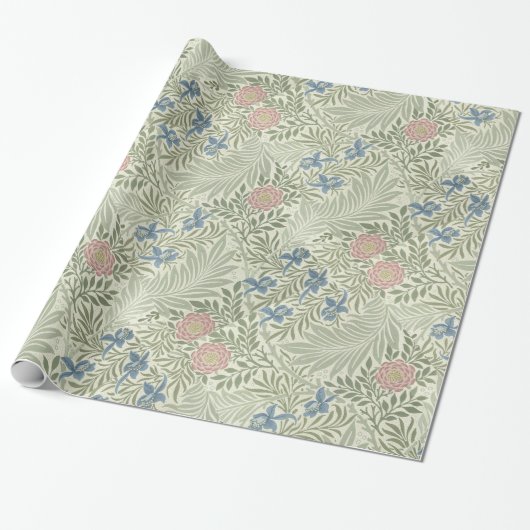 William Morris Larkspur Floral Wallpaper Geschenkpapier (Ungerollt)