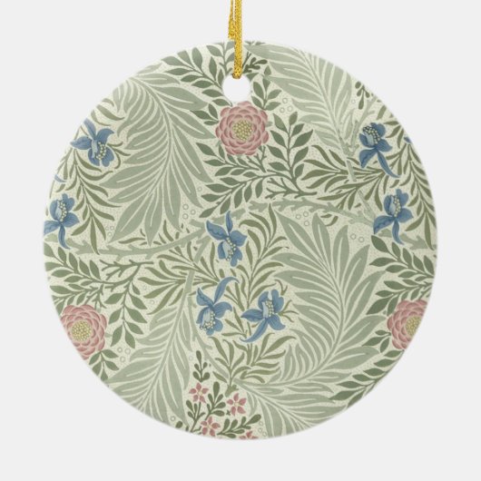 William Morris Larkspur Floral Wallpaper Keramikornament (Hinten)