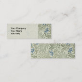 William Morris Larkspur Floral Wallpaper Mini Visitenkarte (Vorne/Hinten)