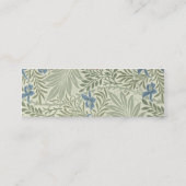 William Morris Larkspur Floral Wallpaper Mini Visitenkarte (Rückseite)