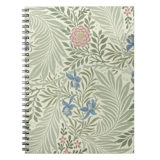William Morris Larkspur Floral Wallpaper Notizblock (Vorderseite)