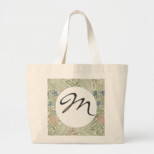 William Morris Larkspur Floral Wallpaper Pattern Jumbo Stoffbeutel (Vorne)