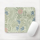 William Morris Larkspur Floral Wallpaper Pattern Mousepad (Mit Mouse)