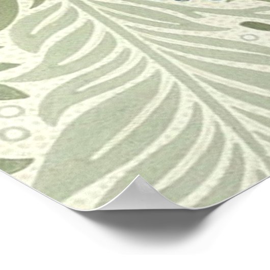 William Morris Larkspur Floral Wallpaper Pattern Poster (Ecke)